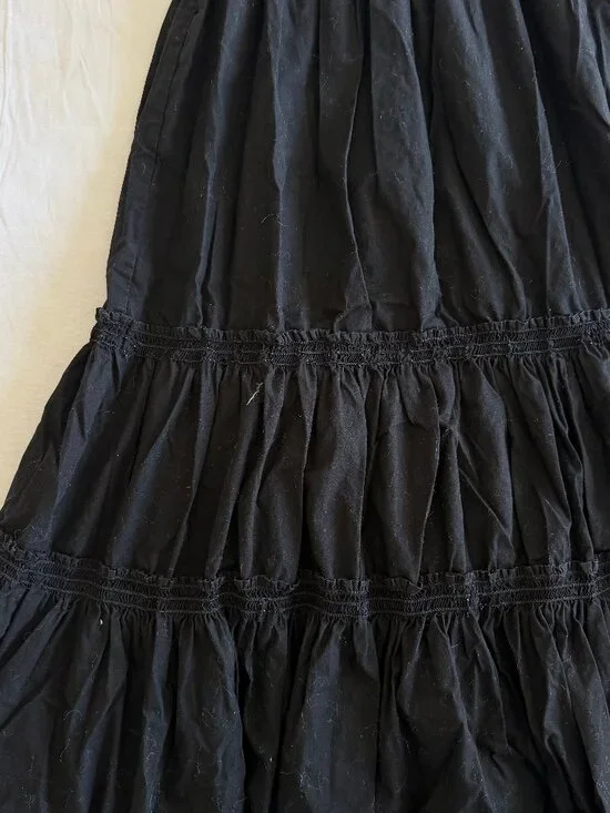 OPT Black square neck puff dress (sz S/M) - Picture 3 of 11